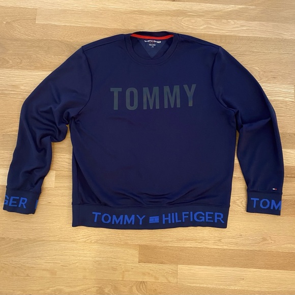 TOMMY HILFIGER Mens Andrew Crew Navy Sweatshirt / Size S - Picture 2 of 10